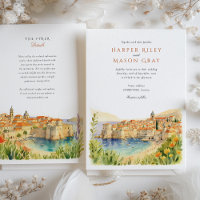 Watercolor Dubrovnik Croatia Wedding