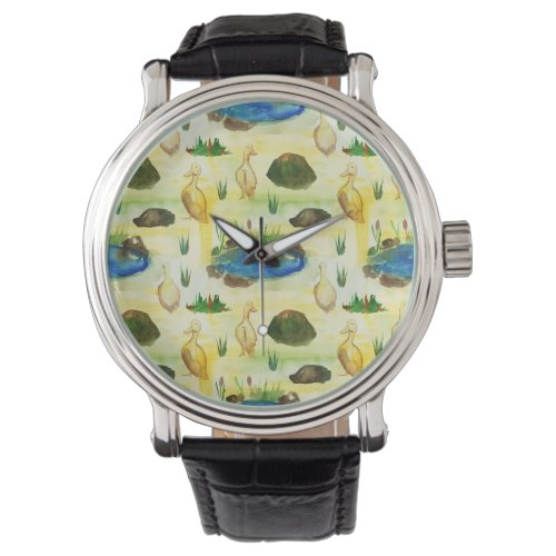 Watercolor duck watch