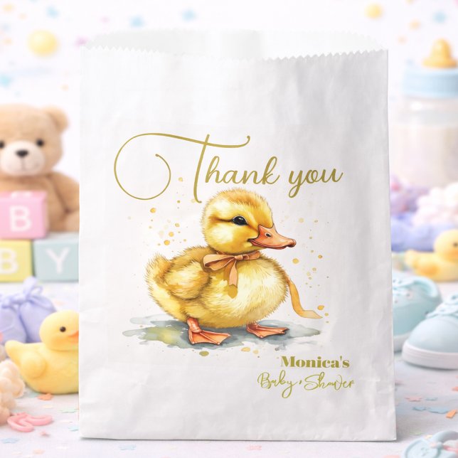 Watercolor Duckling Splash Gender Neutral  Favor Bag (Creator Uploaded)