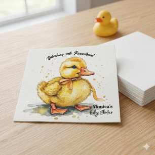 Watercolor Duckling Splash Gender Neutral Napkins