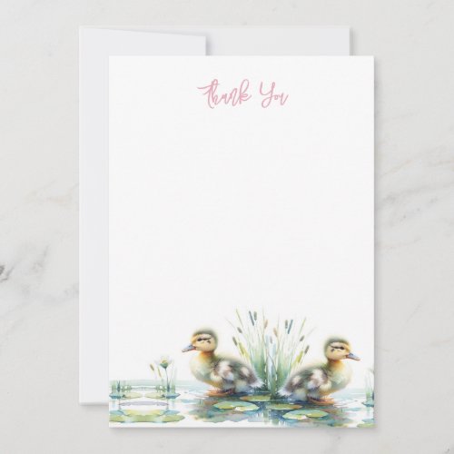 Watercolor Duckling Thank You