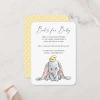Watercolor Dumbo Books for Baby Insert Card