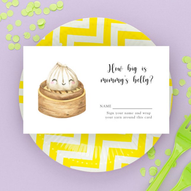 Watercolor dumpling - How big is mommy's belly Enclosure Card (Creator Uploaded)