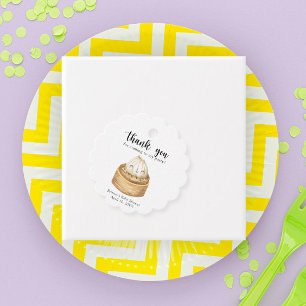 Watercolor dumpling - thank you baby shower favor tags