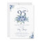 Watercolor Dusty Blue Floral 95th Chic Birthday