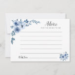 watercolor dusty blue floral advice<br><div class="desc">A simple floral design with beautiful blue watercolor flowers. Feel free to change the colors and text details.</div>