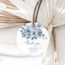 Watercolor Dusty Blue Floral Bridal Shower Favor Tags