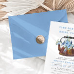 Watercolor Dusty Blue Floral Teapot Bridal Shower Envelope<br><div class="desc">Watercolor Dusty Blue Floral Teapot Bridal Shower envelope</div>