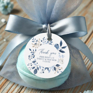 Watercolor Dusty Bridal Shower Bath Bomb Favor Tags