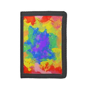Watercolor Dye Tie Vibrant Colorful Summer Wallet