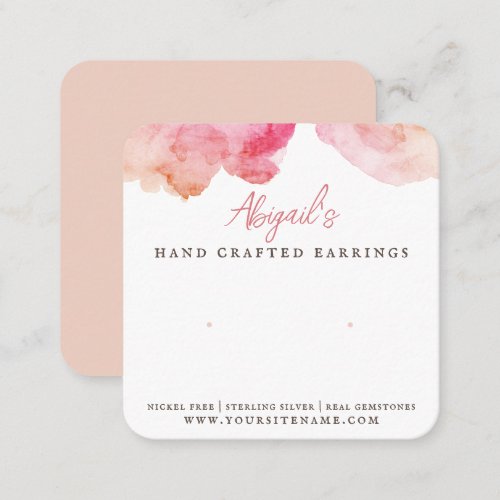 Watercolor Earring Card 