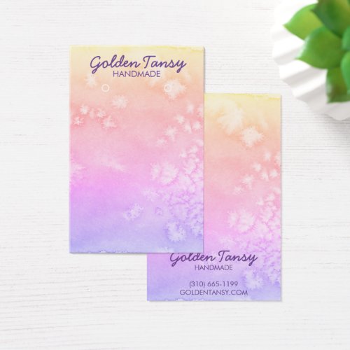 Watercolor Earring Necklace Jewelry Display Card