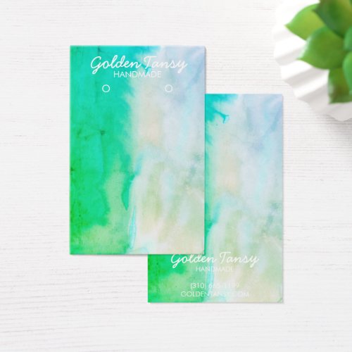 Watercolor Earring Necklace Jewelry Display Card