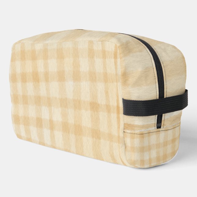 Watercolor earth tone plaid Scottish pattern Cute Dopp Kit (Left Corner)