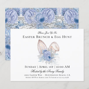 Watercolor Easter Brunch Egg Hunt Invitation