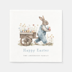 Watercolor Easter Bunny Egg Hunt Napkins