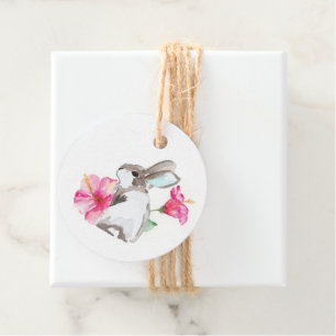 Watercolor Easter Bunny Favor Tags