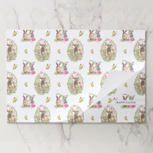 Watercolor Easter Bunny Floral Easter Egg Paper Pad