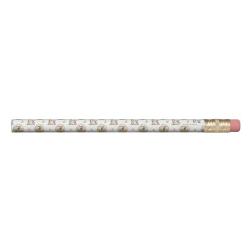 Watercolor Easter Bunny Floral Easter Egg Pencil