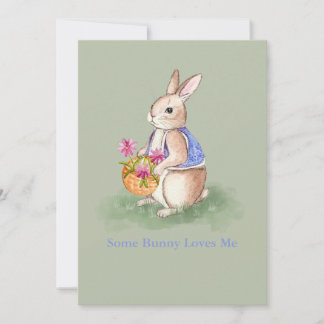 Watercolor Easter Bunny Invitation