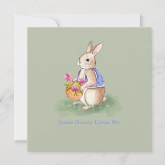 Watercolor Easter Bunny Invitation