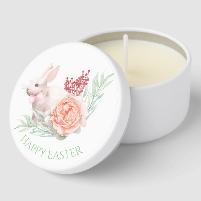 Watercolor Easter Bunny Mini Candle Favors (Corner)
