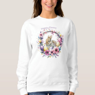 Watercolor Easter Bunny Personalized Sweatshirt