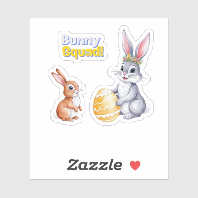 Watercolor Easter Card for Spring Holidays Sticker (Sheet)