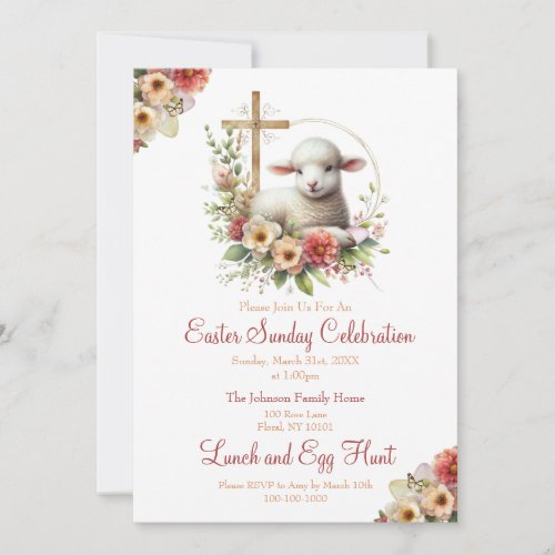 Watercolor Easter Celebration Invitation