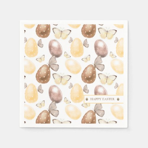 Watercolor Easter Chocolate and Caramel Eggs Napkins
