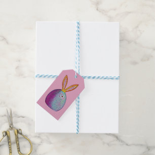 Watercolor Easter Egg Bunny Gift Tags