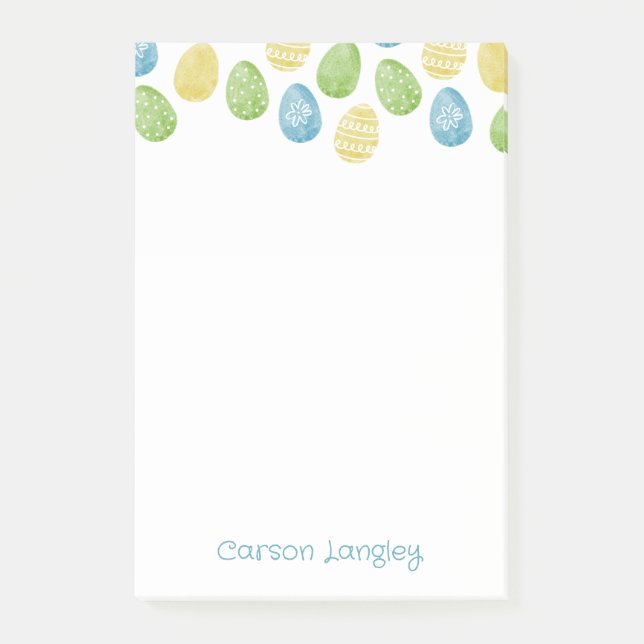 Watercolor Easter Egg Notes (Front)