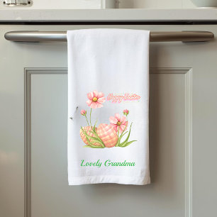Watercolor Easter Egg Personalized Kitchen Towels
