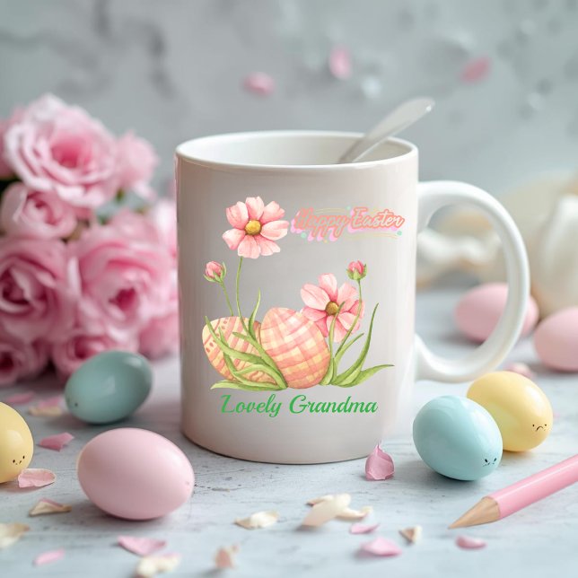 Watercolor Easter Egg Personalized Mug (Creator Uploaded)