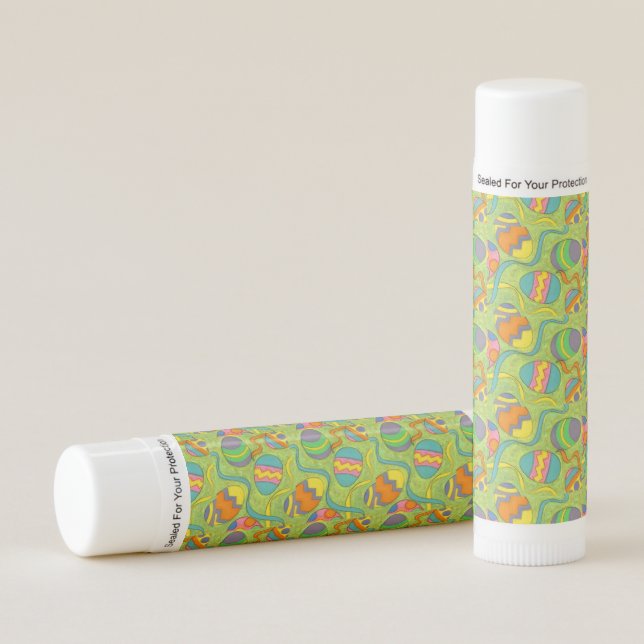 Watercolor Easter Eggs Lip Balm (Front)