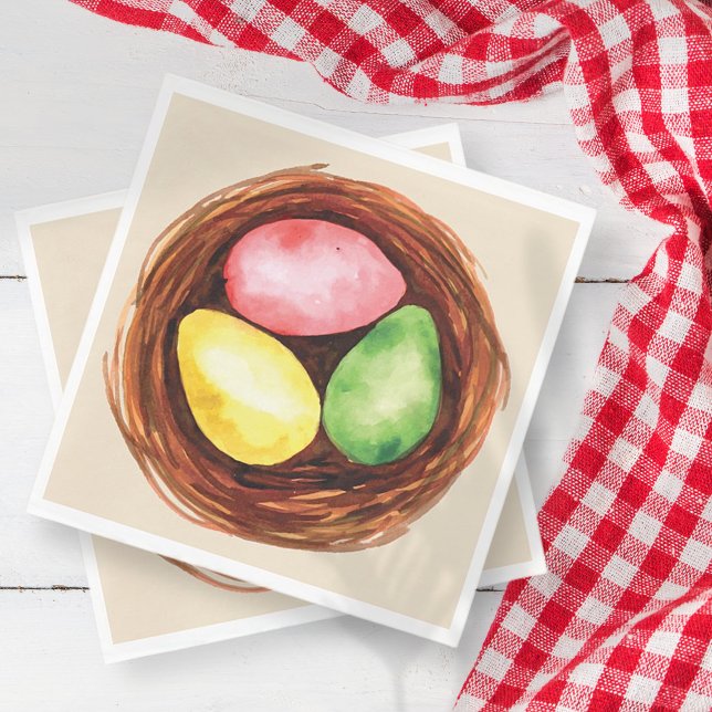 Watercolor Easter Eggs. Napkins (Creator Uploaded)