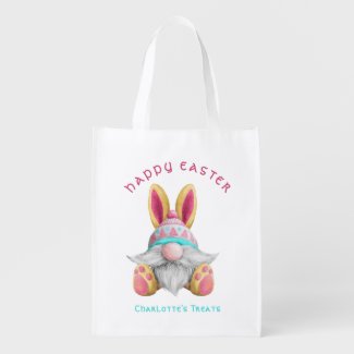 Watercolor Easter Gnome Personalized Egg Hunt