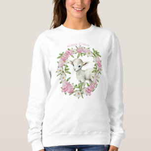 Watercolor Easter Lamb Personalized Sweatshirt