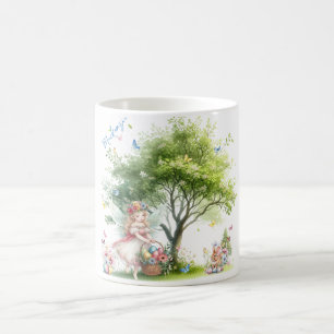 Watercolor Easter Spring Fairy Coffee Mug