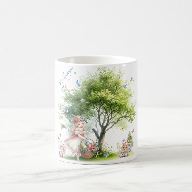 Watercolor Easter Spring Fairy Coffee Mug (Center)