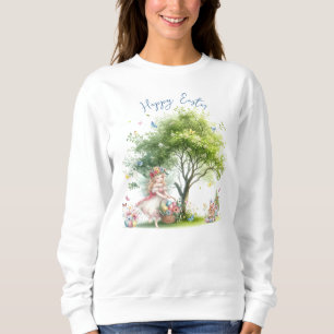 Watercolor Easter Spring Fairy Sweatshirt