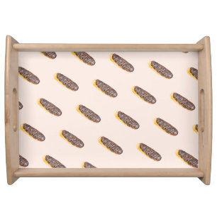 Watercolor Eclairs Donuts Fun Whimiscal Serving Tray