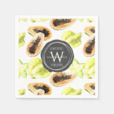 Solid color plain papaya orange napkins
