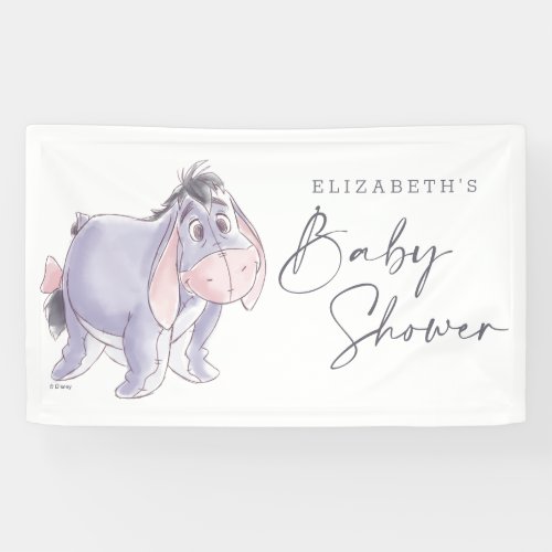 Watercolor Eeyore Baby Shower Banner