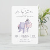 Watercolor Eeyore Baby Shower Invitation (Standing Front)