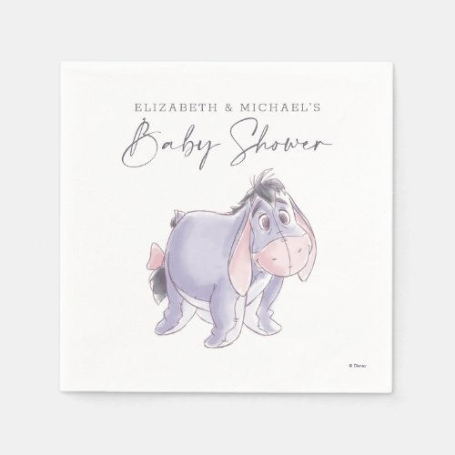 Watercolor Eeyore Baby Shower Napkins