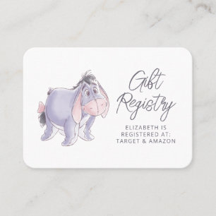 Watercolor Eeyore Baby Shower Place Card