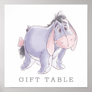 Watercolor Eeyore Baby Shower Poster