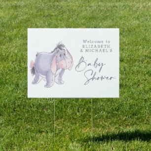 Watercolor Eeyore Baby Shower Sign