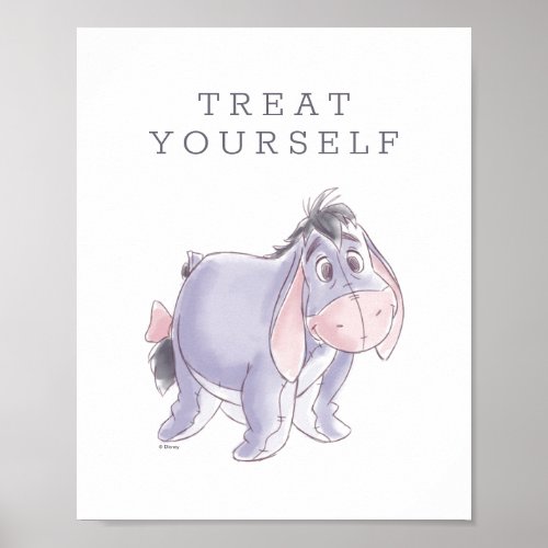 Watercolor Eeyore Baby Shower Take a Treat Poster
